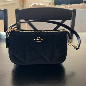 Coach Black Quilted Wristlet